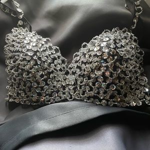 Sexy silver sequin Bra!